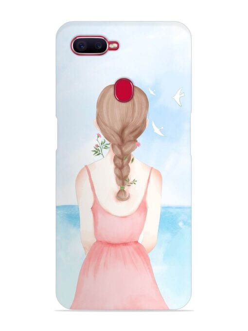 Watercolor Girl Vector Snap Case for Oppo F9 Pro Zapvi