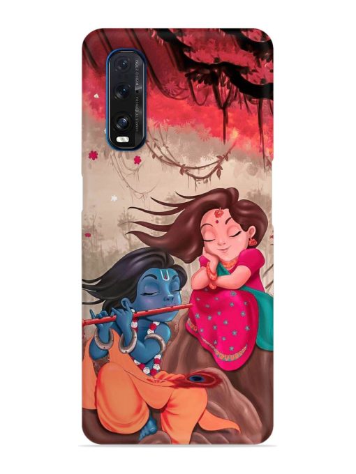 Radhe Krishna Water Art Snap Case for Oppo Find X2 Zapvi