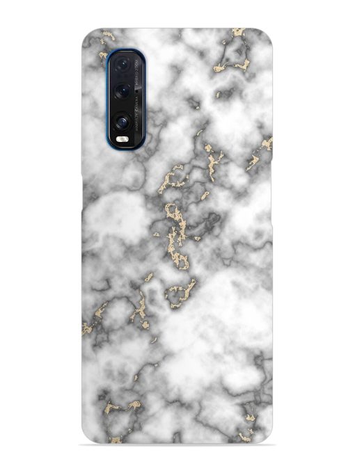 Gray And Gold Marble Snap Case for Oppo Find X2 Zapvi