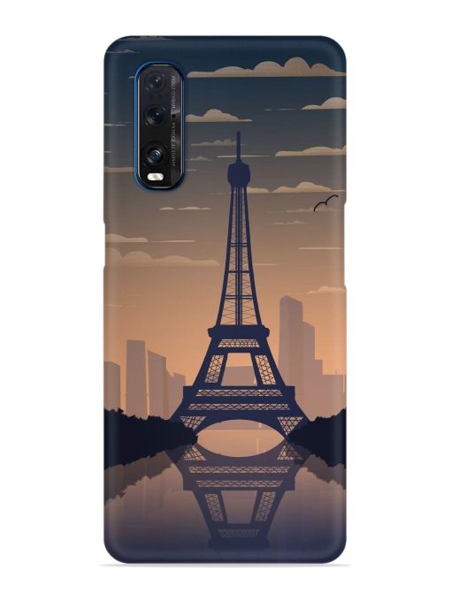 France Paris Eiffel Tower Gradient Snap Case for Oppo Find X2 Zapvi