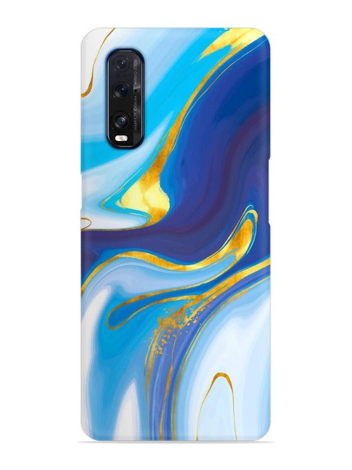 Watercolor Background With Golden Foil Snap Case for Oppo Find X2 Zapvi