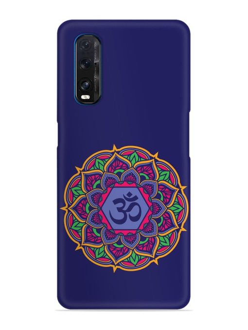 Om Mandala Art Blue Snap Case for Oppo Find X2 Zapvi