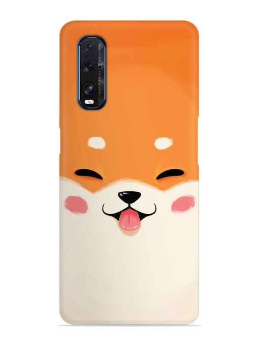 Cute Dog Face Vector Snap Case for Oppo Find X2 Zapvi