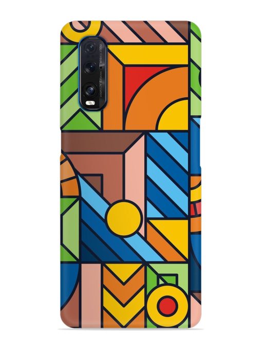 Colorful Geometric Snap Case for Oppo Find X2 Zapvi