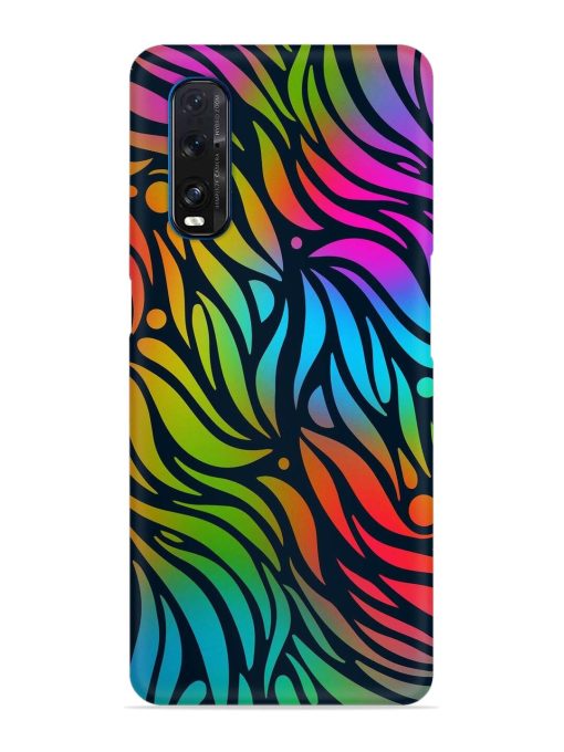 Abstract Leaf Design Snap Case for Oppo Find X2 Zapvi