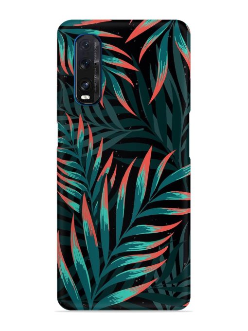 Green Leaf Art Snap Case for Oppo Find X2 Zapvi