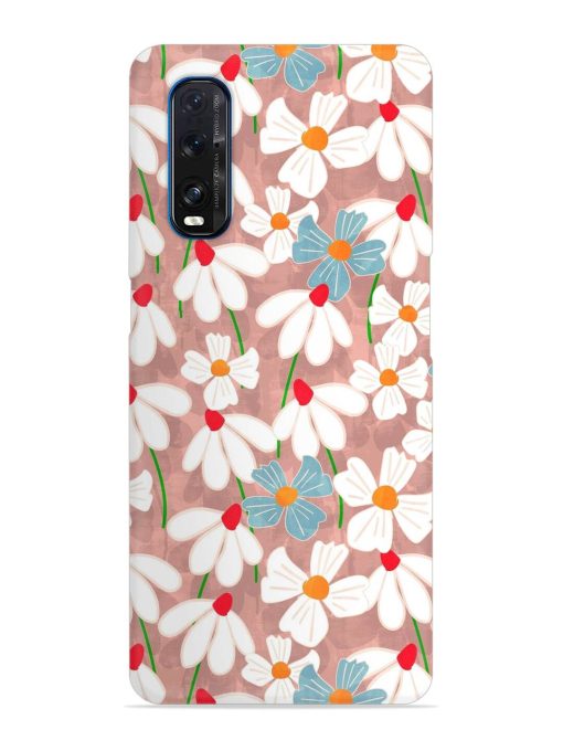 Abstract Petal Flowers Snap Case for Oppo Find X2 Zapvi