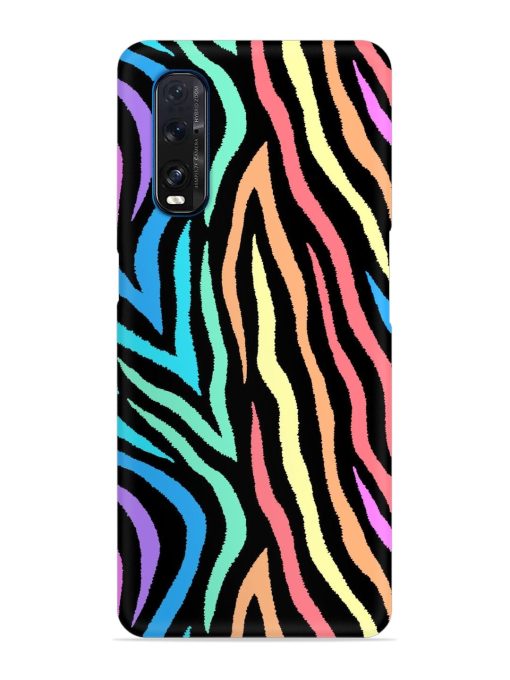 Colorful Abstract Zebra Snap Case for Oppo Find X2