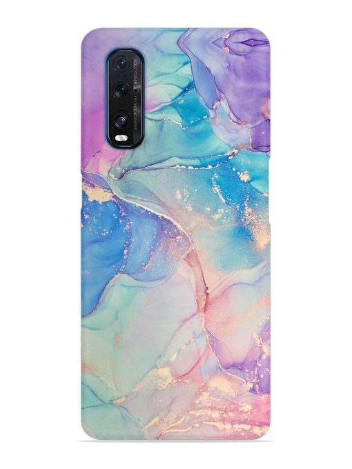 Alcohol Ink Colors Snap Case for Oppo Find X2 Zapvi