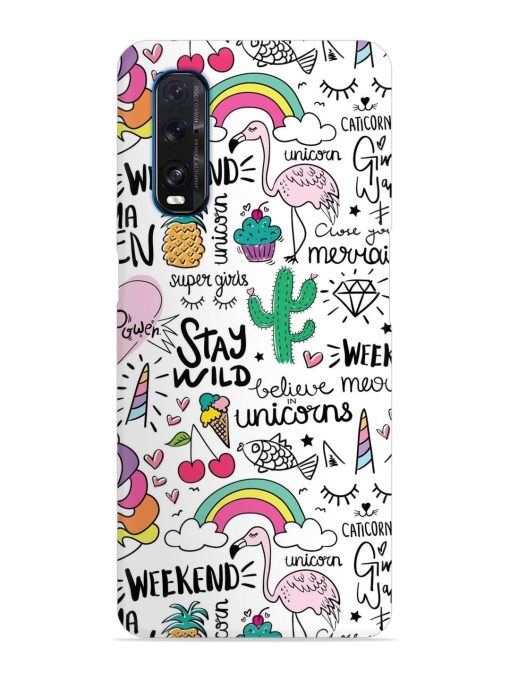 Unicorn Ice Cream Snap Case for Oppo Find X2