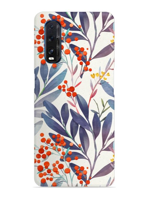 Seamless Floral Pattern Snap Case for Oppo Find X2 Zapvi