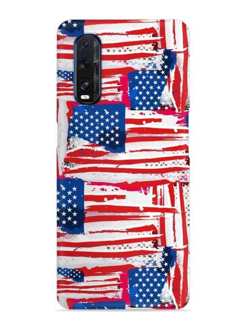 Usa Flag Seamless Snap Case for Oppo Find X2 Zapvi