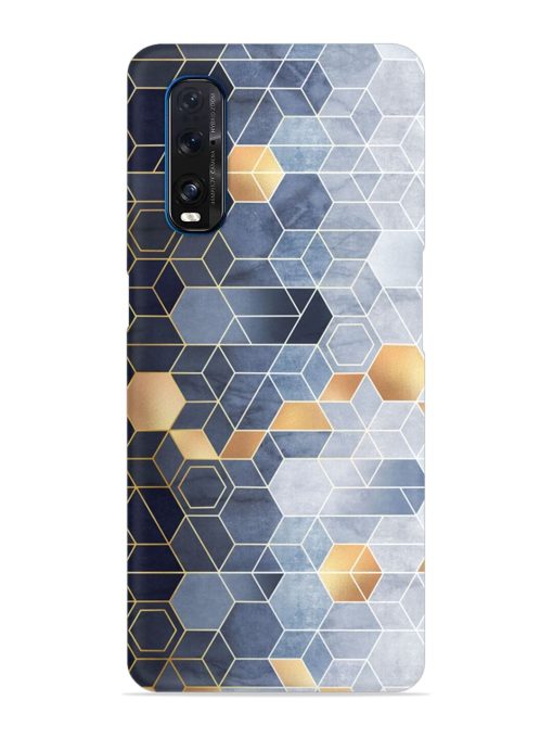 Geometric Abstraction Hexagons Snap Case for Oppo Find X2 Zapvi