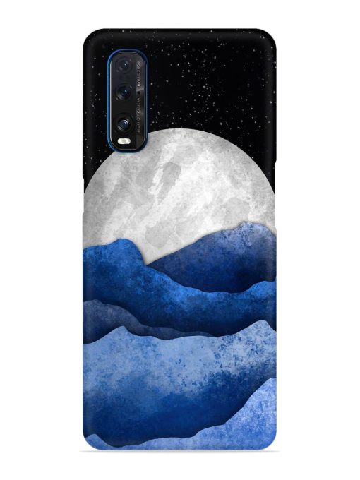 Full Moon Mountain Vector Snap Case for Oppo Find X2 Zapvi