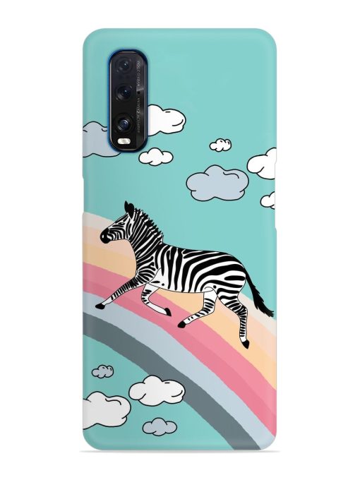 Running Zebra Snap Case for Oppo Find X2 Zapvi