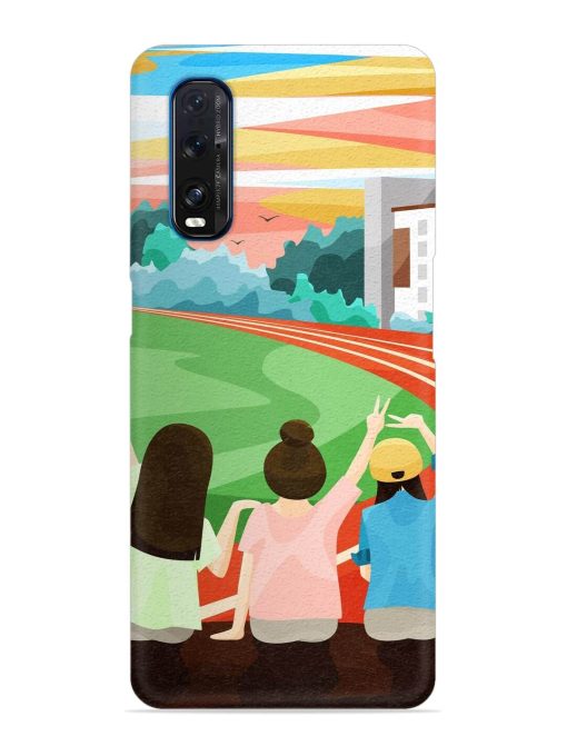 School Playground Snap Case for Oppo Find X2 Zapvi