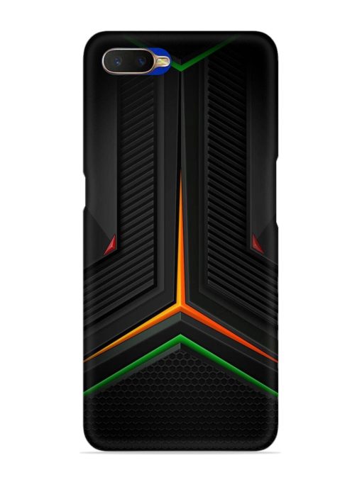 Orange Triangle Light Snap Case for Oppo K1 Zapvi