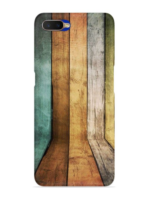 Wooden Realistic Art Snap Case for Oppo K1 Zapvi