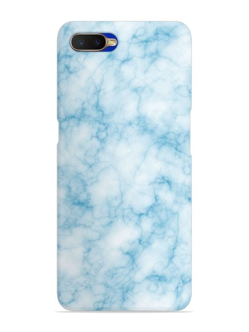 Blue White Natural Marble Snap Case for Oppo K1 Zapvi