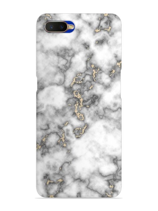 Gray And Gold Marble Snap Case for Oppo K1 Zapvi