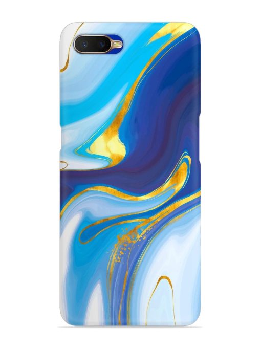 Watercolor Background With Golden Foil Snap Case for Oppo K1 Zapvi