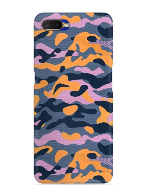 Camouflage Army Military English Orange Art Snap Case for Oppo K1 Zapvi