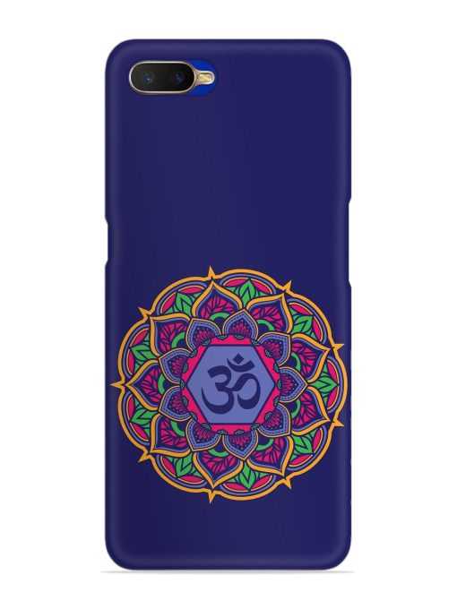 Om Mandala Art Blue Snap Case for Oppo K1 Zapvi