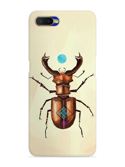 Stag Beetle Vector Snap Case for Oppo K1 Zapvi