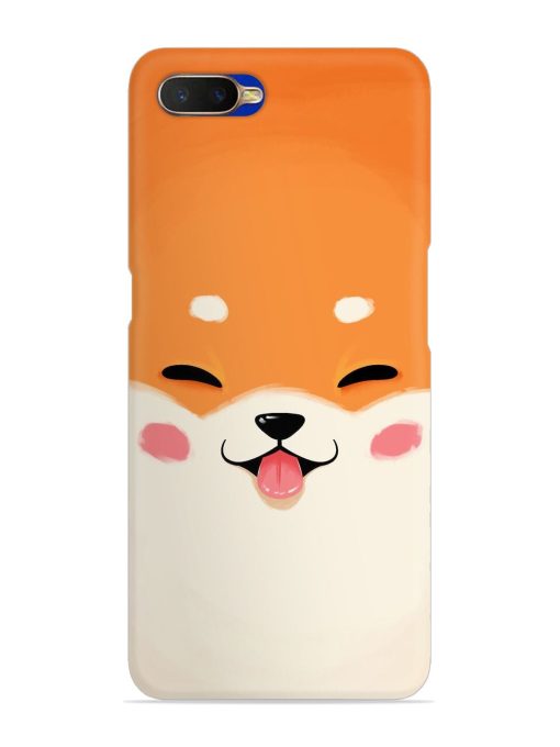 Cute Dog Face Vector Snap Case for Oppo K1 Zapvi