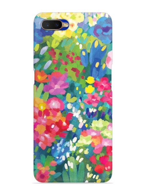 Watercolor Flower Art Snap Case for Oppo K1 Zapvi