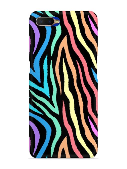 Colorful Abstract Zebra Snap Case for Oppo K1