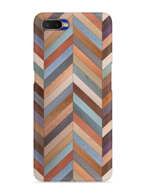 Seamless Wood Parquet Snap Case for Oppo K1 Zapvi