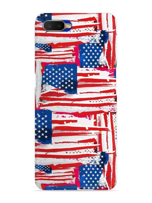 Usa Flag Seamless Snap Case for Oppo K1 Zapvi