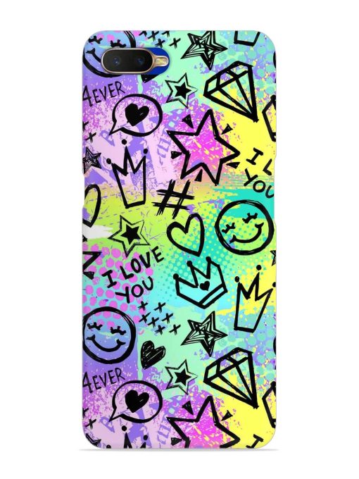 Bright Seamless Pattern Snap Case for Oppo K1