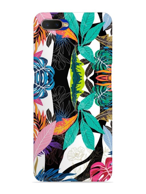 Floral Pattern Bright Snap Case for Oppo K1 Zapvi