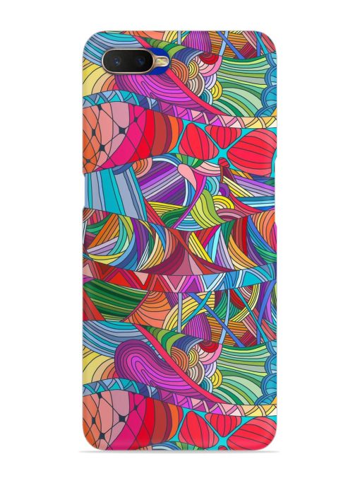 Seamless Patterns Hand Drawn Snap Case for Oppo K1 Zapvi