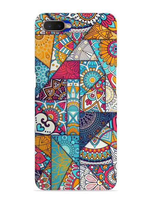 Patchwork Pattern Vintage Snap Case for Oppo K1 Zapvi