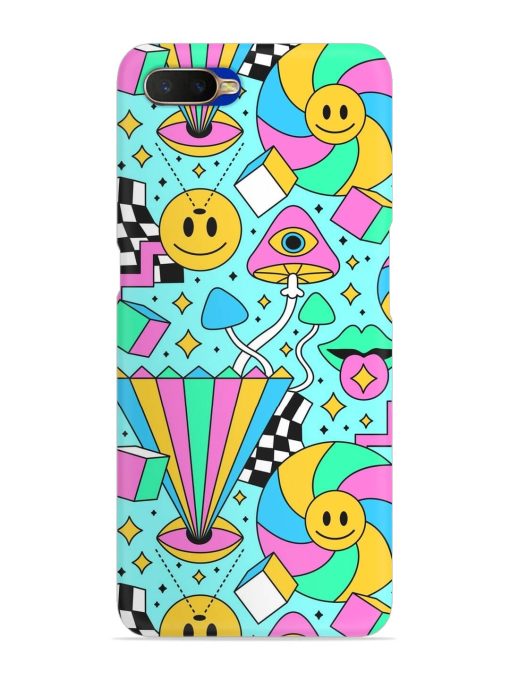 Trippy Rainbow 60S Snap Case for Oppo K1 Zapvi