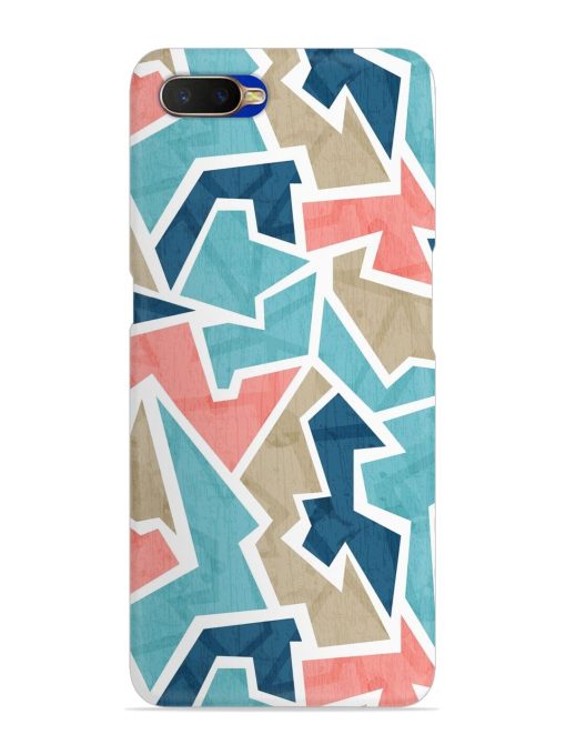 Vintage Geometric Triangle Snap Case for Oppo K1 Zapvi