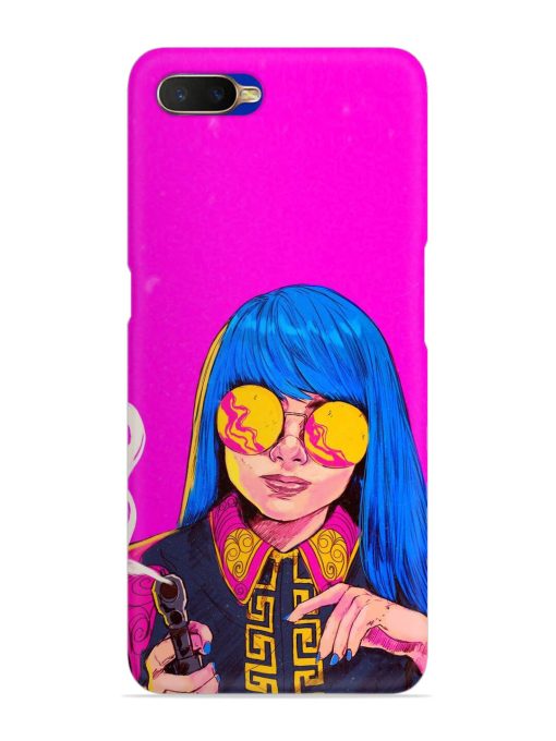 Aesthetic Anime Girl Snap Case for Oppo K1