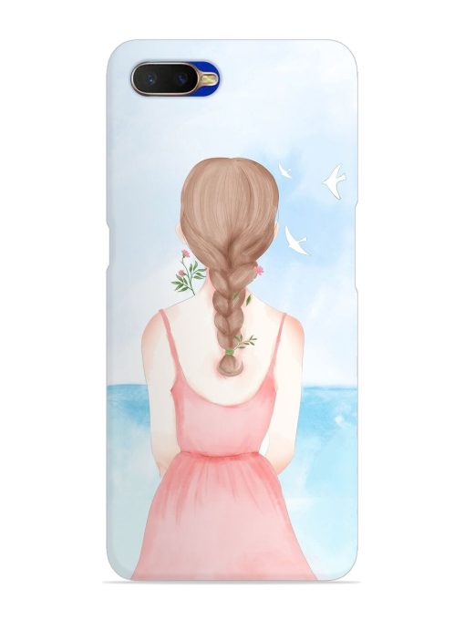 Watercolor Girl Vector Snap Case for Oppo K1 Zapvi