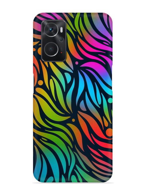 Abstract Leaf Design Snap Case for Oppo K10 (4G)