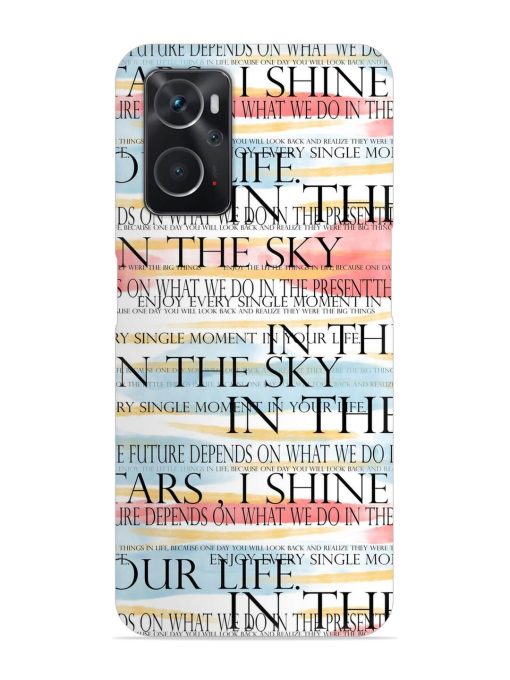 Seamless Slogans Pattern Snap Case for Oppo K10 (4G) Zapvi