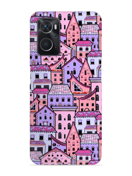 Seamless Pattern Houses Snap Case for Oppo K10 (4G) Zapvi