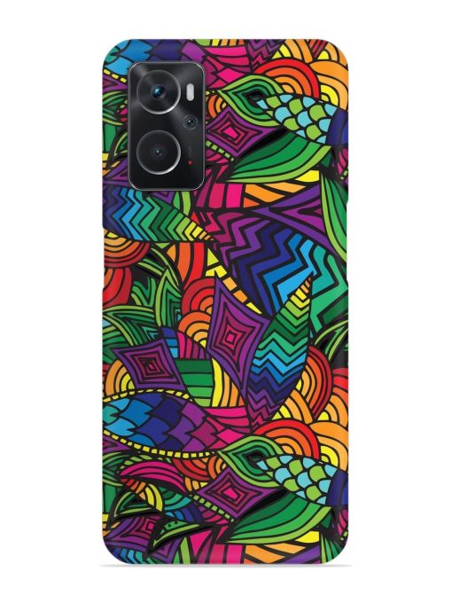 Abstract Multicolor Seamless Snap Case for Oppo K10 (4G) Zapvi