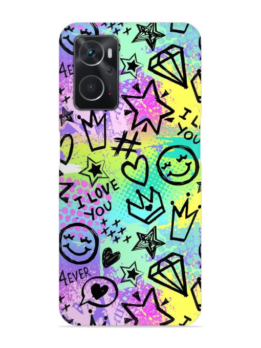 Bright Seamless Pattern Snap Case for Oppo K10 (4G)