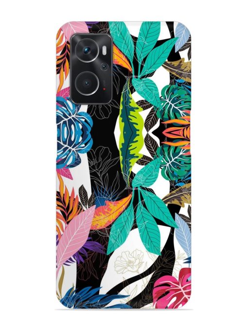 Floral Pattern Bright Snap Case for Oppo K10 (4G)