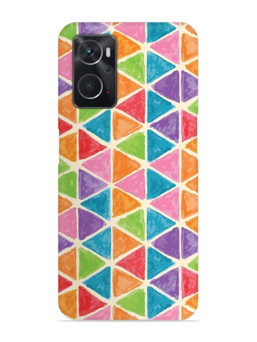 Seamless Colorful Isometric Snap Case for Oppo K10 (4G) Zapvi