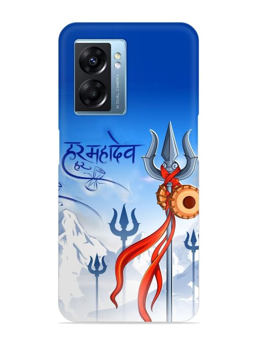 Har Har Mahadev Trishul Snap Case for Oppo K10 (5G) Zapvi