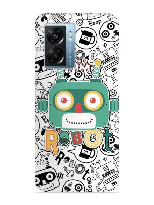 Robot Modern Seamless Pattern Snap Case for Oppo K10 (5G) Zapvi